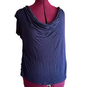 Womens Top Size XL Blue Flowy Casual Everyday Swoop Neck Professional Comfy Work